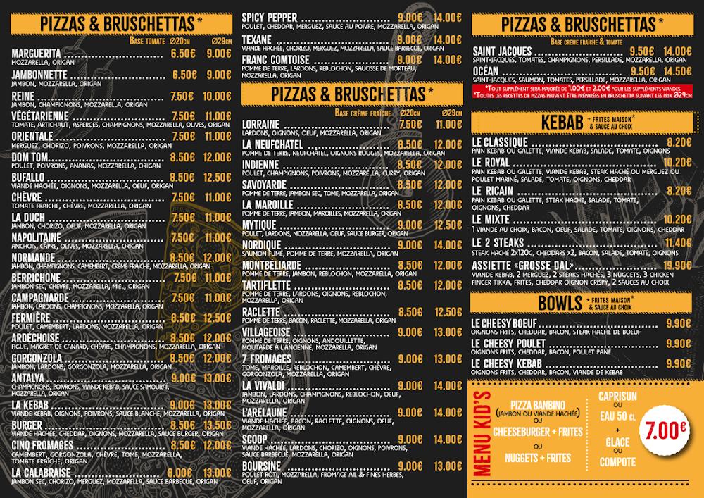 pizz'burger - Menu Image 1