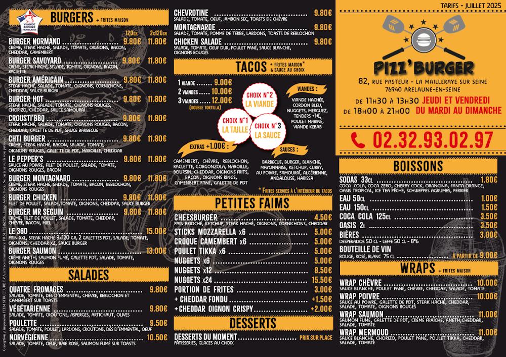 pizz'burger - Menu Image 2